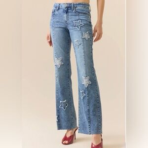 Altar’d State Star Patch Fit & Flare Jeans | Size 25 | NWT